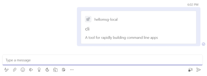 チャットで送信された検索結果を示すスクリーンショット。