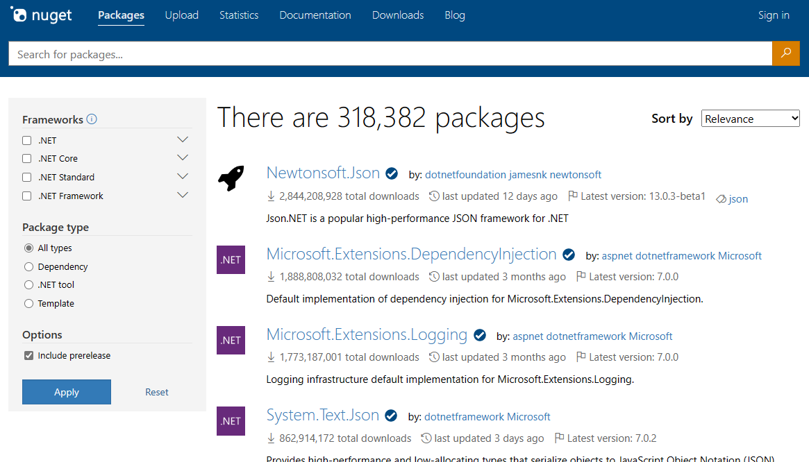 NuGet パッケージを検索・確認する方法 | Microsoft Learn