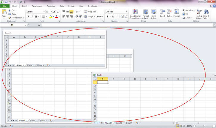 単一 Excel インスタンスの複数のワークブック