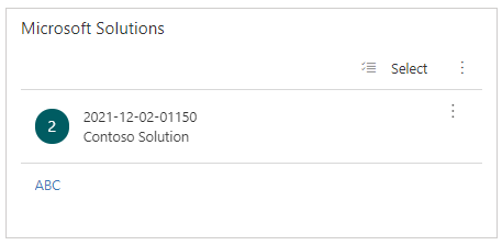 ソリューション ID を示すスクリーンショット。