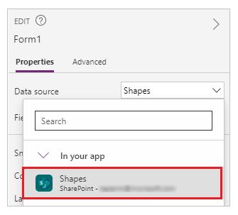 フォーム データ ソースの編集 フォーム データ ソースの編集。