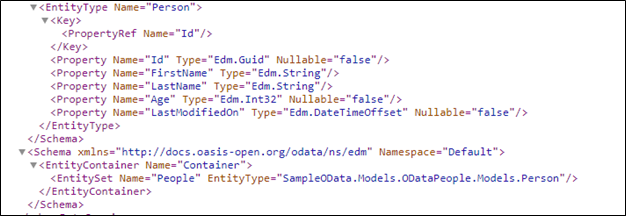  Odata 外部データ ソース XML パート 2。