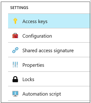 Azure ポータルから接続文字列の値を検索。