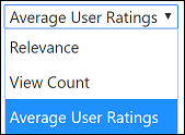 平均ユーザー評価による並べ替え。