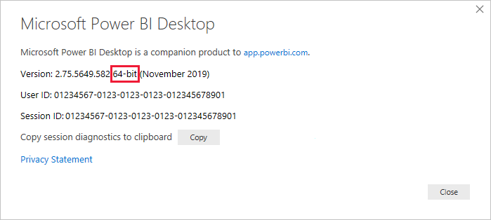 Power BI Desktop バージョン