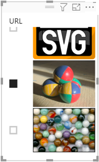 Screenshot of a slicer with example images.