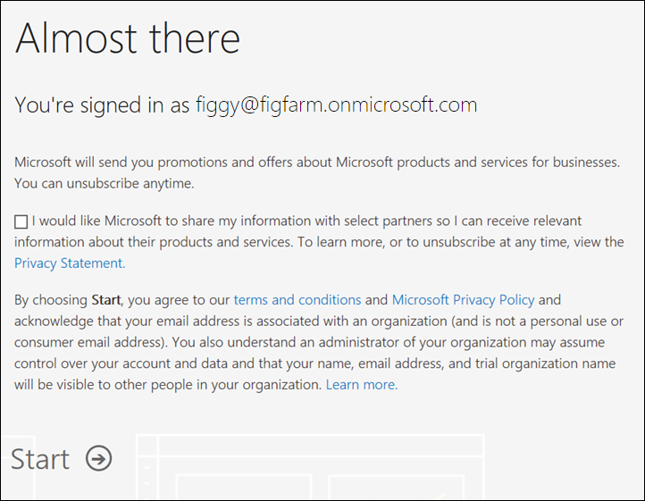 Screenshot of Power BI service showing Get Started sign-in prompt.