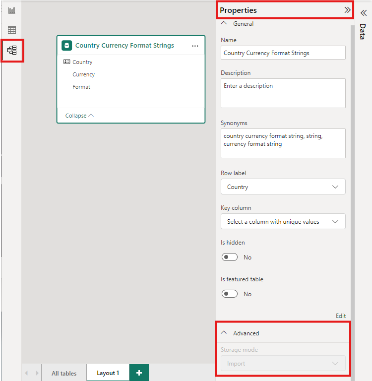 ストレージ モードの選択のスクリーンショット。