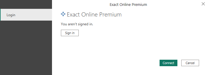 サインイン ボタンを示す、ログインが強調表示されているスクリーンショット。