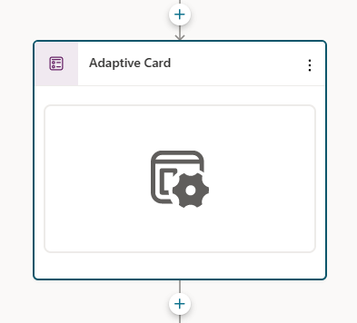新しいアダプティブ カード ノードのスクリーンショット