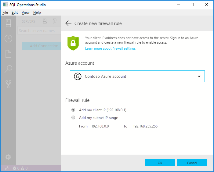 新しいファイアウォール規則