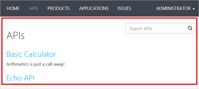 開発者ポータル API リスト