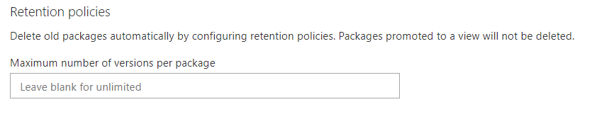 Screenshot that shows retention policies in Team Foundation Server.