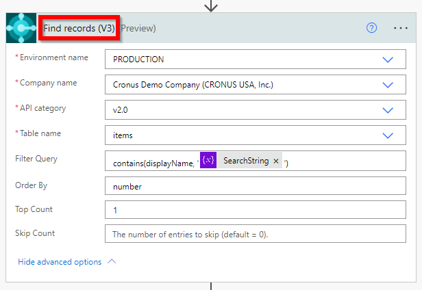 Power Automate でのレコードの検索。 Power Automate でのレコードの検索。