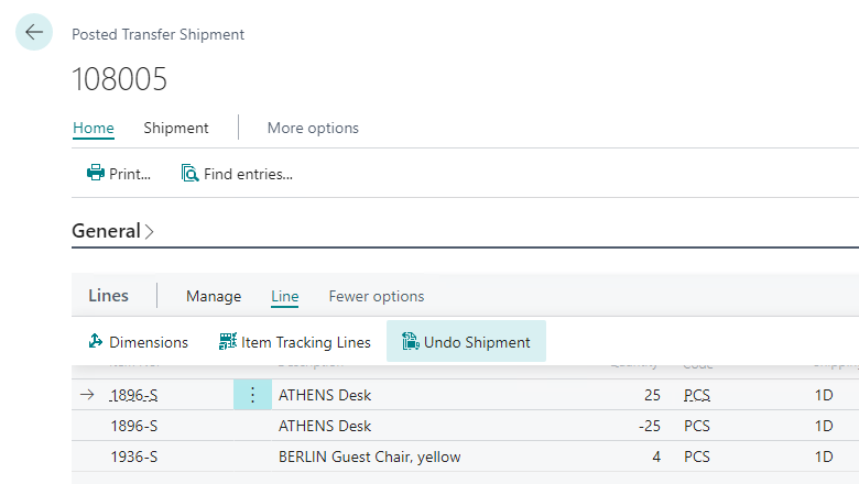 移動出荷を元に戻す