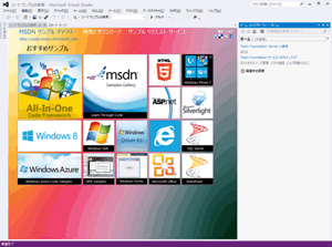 Visual Studio 版 Sample Borwser 画面 1