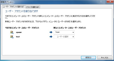 図: ユーザー アカウントの割り当て