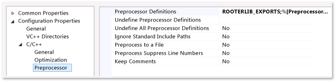 プロプロセッサ シンボル定義の追加