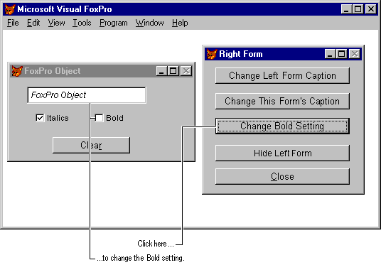 FoxPro Object Form Settings