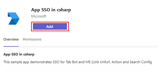 タブ SSO アプリを追加するためのアプリの詳細ダイアログのスクリーンショット。