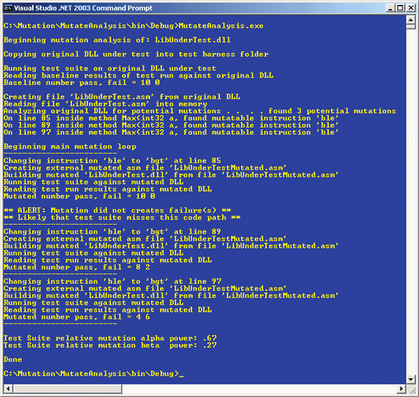 図 1 ミューテーション分析の出力