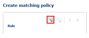 [照合ルールの作成] ツール バー ボタン