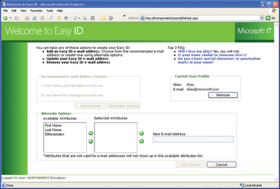 Figure 1 Easy ID User Interface