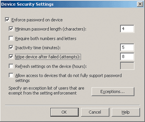 Figure 2 Enabling Security Settings