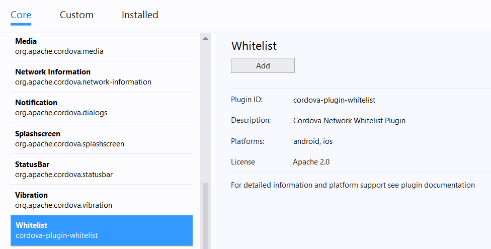 Add Whitelist Plugin