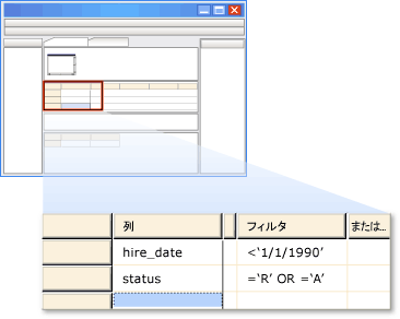 条件ペイン 3 の WHERE 句