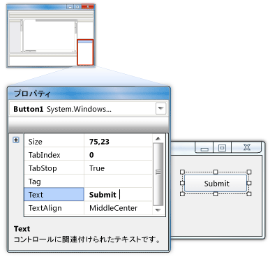 プロパティ ウィンドウ