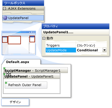 UpdatePanel のチュートリアル