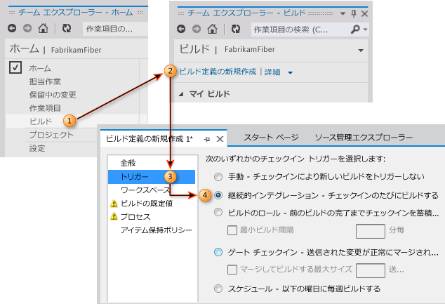 継続的インテグレーション ビルド処理の作成