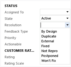 Pick list for a custom field