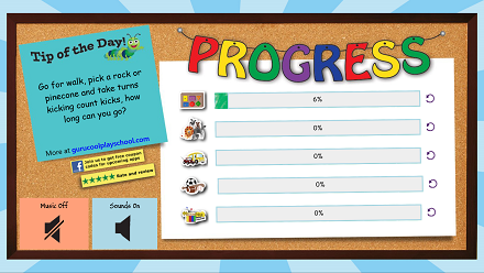 GuruCool Preschool Puzzles の進行状況グラフ