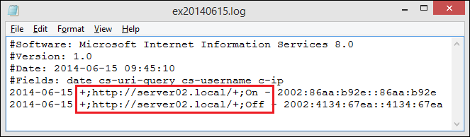 Enterprise Mode log file.