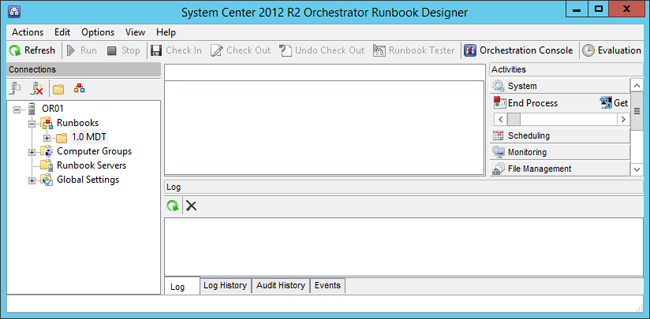 Screenshot of a dialog box showing a folder created in runbooks mode.