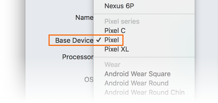 Selecting the physical device to emulate