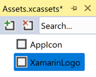 名前が変更されたイメージ セット Visual Studio での名前が変更されたイメージ セットのスクリーンショット