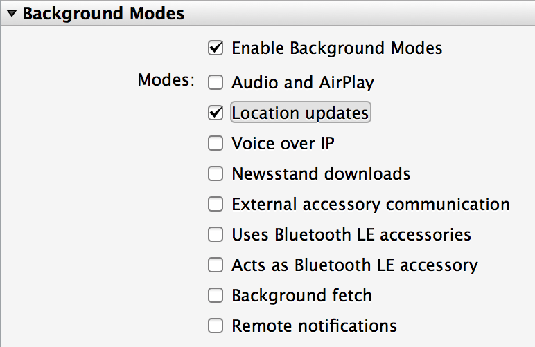 Background Modes