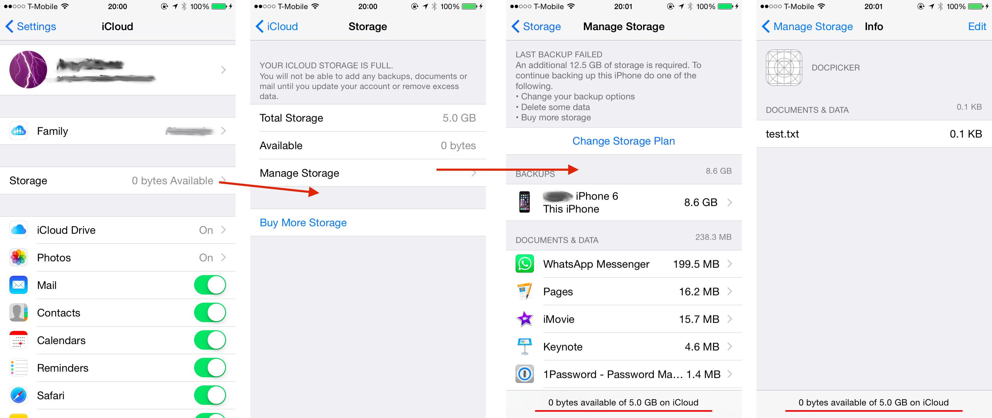 iCloud ドキュメント ワークフローの管理