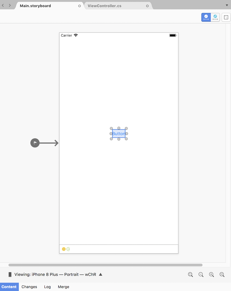 A view controller containing a button A view controller containing a button