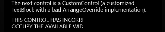 ArrangeOverride の実装が不適切な UWP の CustomControl