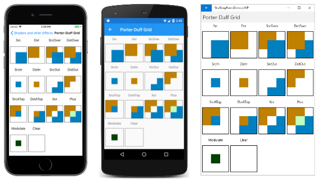 Porter-Duff グリッド Porter-Duff グリッド
