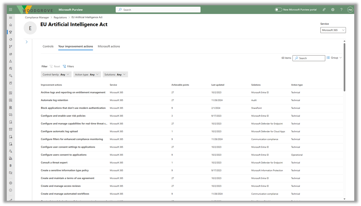 EU 人工知能法を示すスクリーンショット。