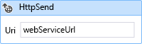 HTTP 送信 Web サービス URL を入力するためのテキスト ボックスを示すスクリーンショット