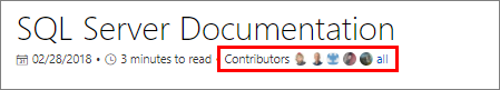Screenshot of Content contribution recognition.