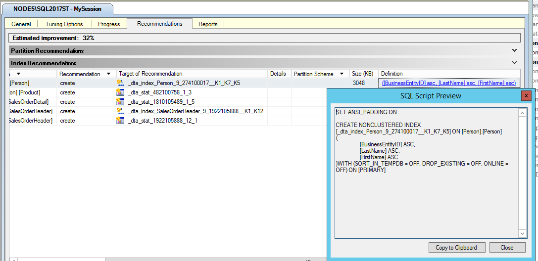 Database Engine Tuning Advisor In Sql Server