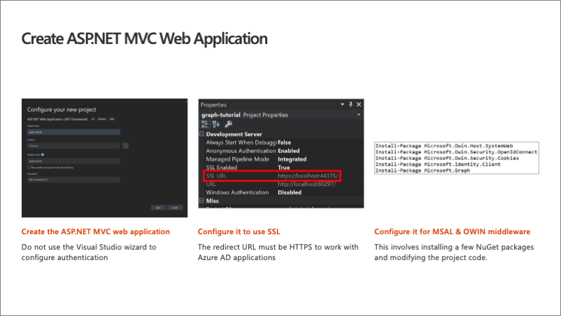 Microsoft Graph と ASP.NET MVC Web アプリケーション 