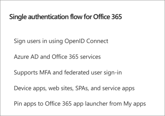 Microsoft 365 の単一の認証フロー